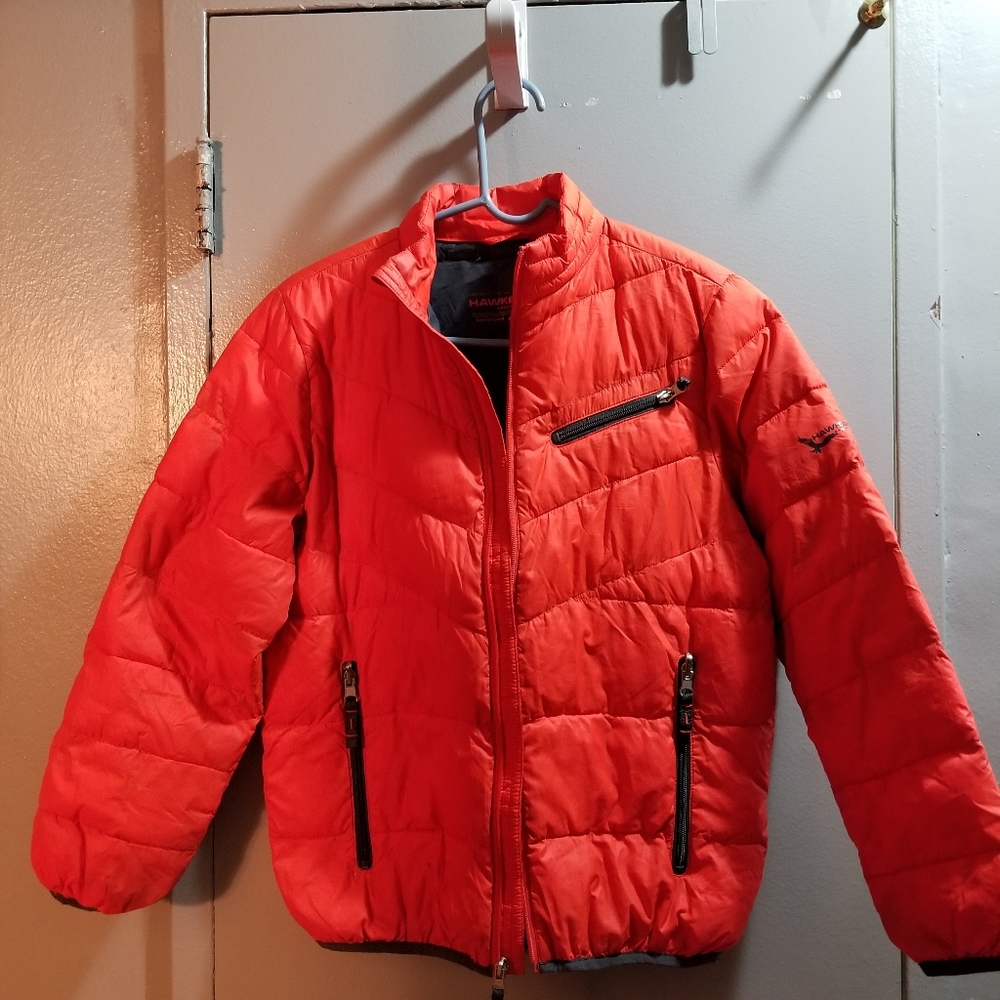 Hawke & Co boys Orange down jacket Size 10/12 Med